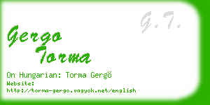 gergo torma business card